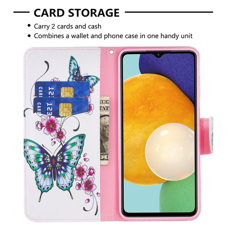 For Samsung Galaxy A13 5G Colored Drawing Pattern Horizontal Flip Phone Leather Case with Holder & Card Slots & Wallet