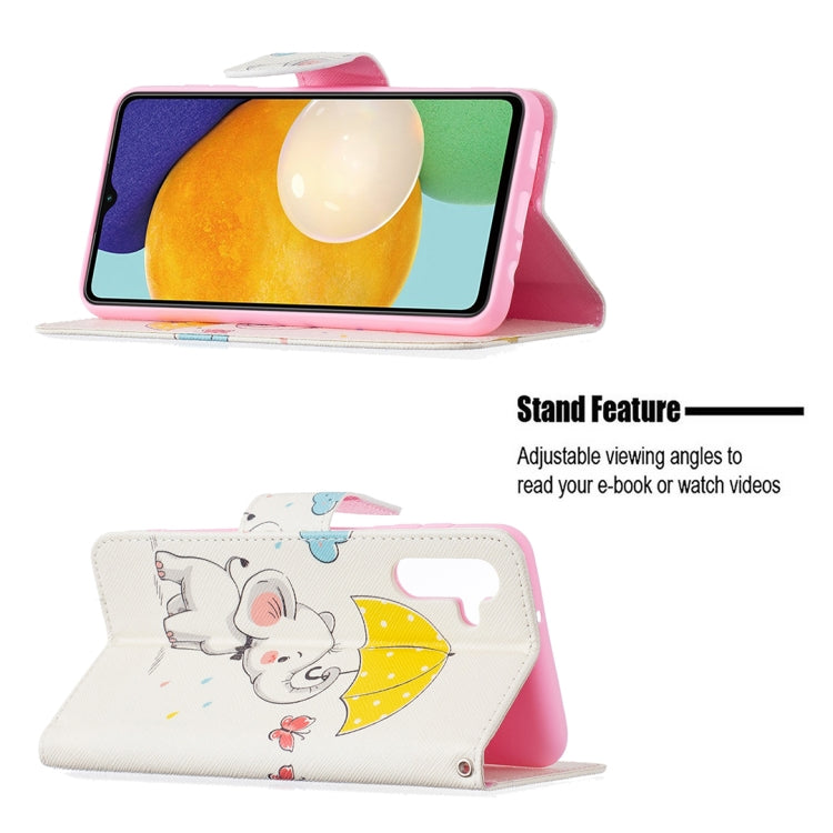 For Samsung Galaxy A13 5G Colored Drawing Pattern Horizontal Flip Phone Leather Case with Holder & Card Slots & Wallet