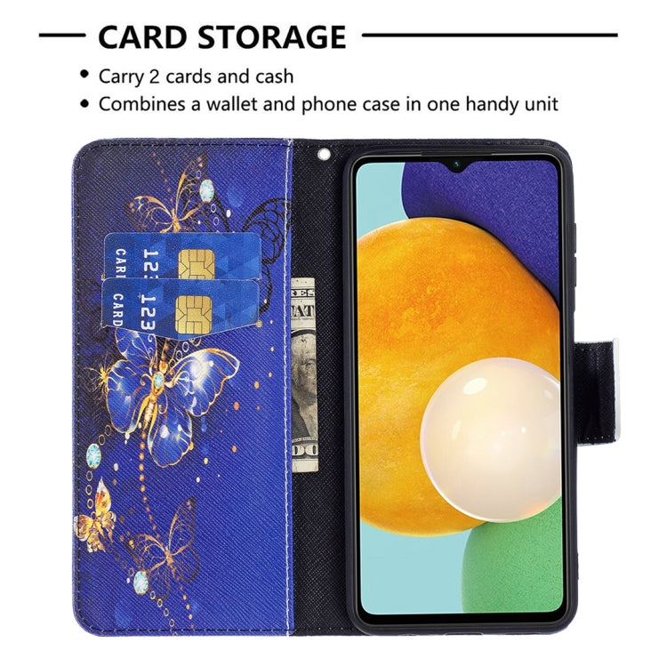 For Samsung Galaxy A13 5G Colored Drawing Pattern Horizontal Flip Phone Leather Case with Holder & Card Slots & Wallet