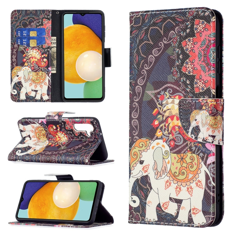 For Samsung Galaxy A13 5G Colored Drawing Pattern Horizontal Flip Phone Leather Case with Holder & Card Slots & Wallet