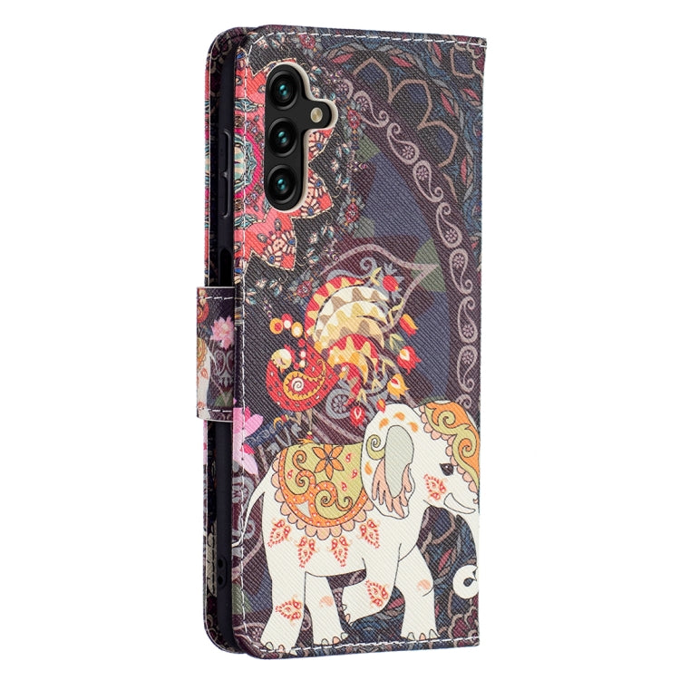For Samsung Galaxy A13 5G Colored Drawing Pattern Horizontal Flip Phone Leather Case with Holder & Card Slots & Wallet