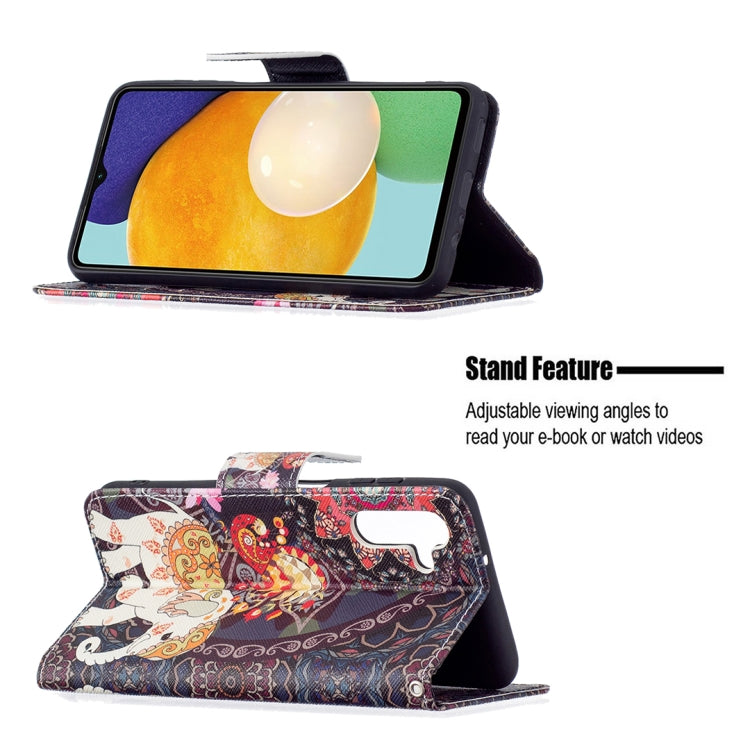 For Samsung Galaxy A13 5G Colored Drawing Pattern Horizontal Flip Phone Leather Case with Holder & Card Slots & Wallet