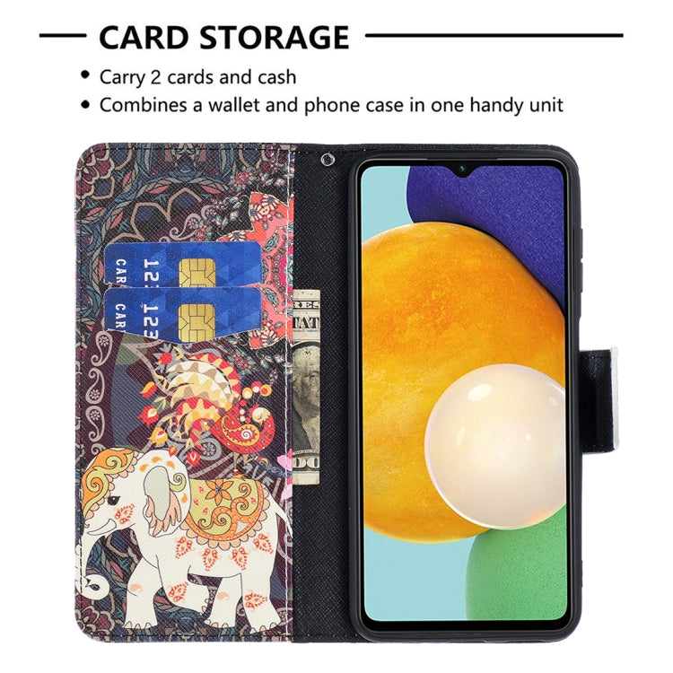 For Samsung Galaxy A13 5G Colored Drawing Pattern Horizontal Flip Phone Leather Case with Holder & Card Slots & Wallet