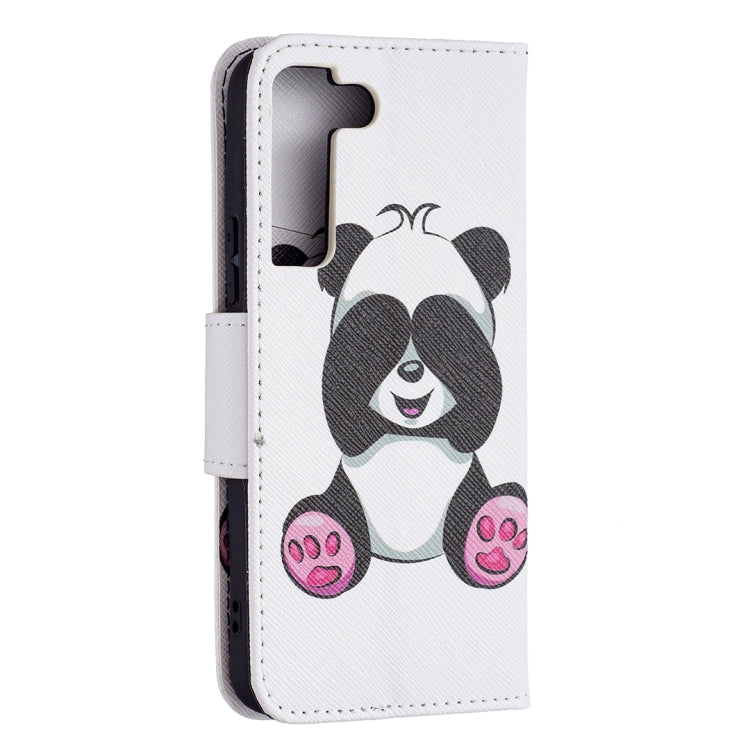 For Samsung Galaxy S22 5G Colored Drawing Pattern Horizontal Flip Phone Leather Case with Holder & Card Slots & Wallet