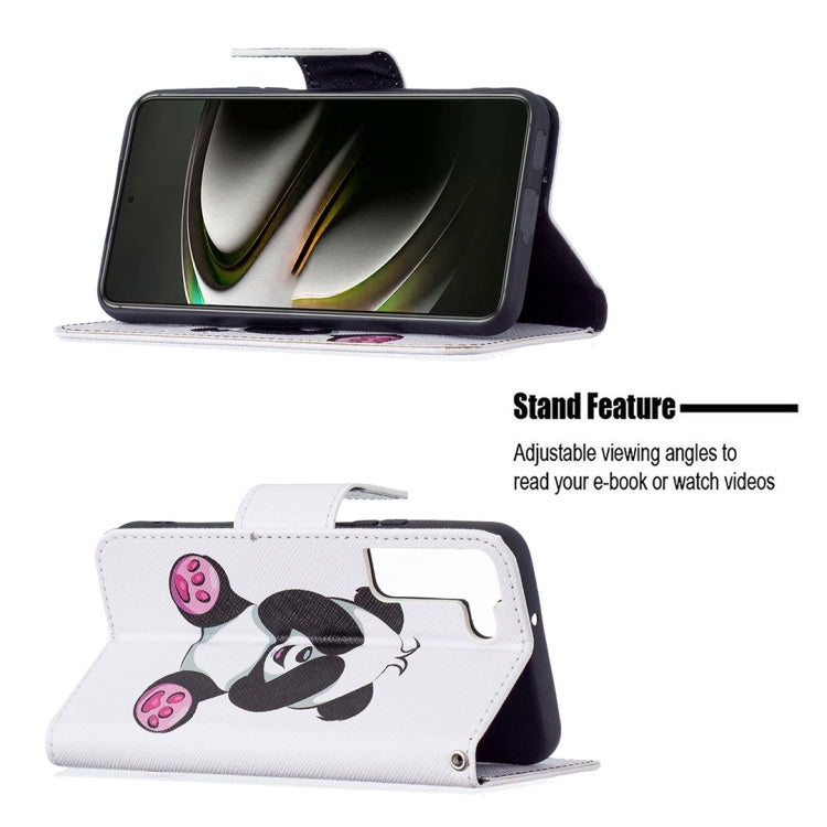 For Samsung Galaxy S22 5G Colored Drawing Pattern Horizontal Flip Phone Leather Case with Holder & Card Slots & Wallet