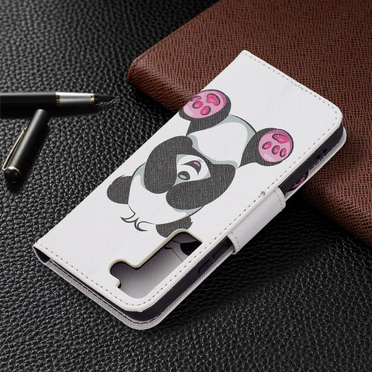 For Samsung Galaxy S22 5G Colored Drawing Pattern Horizontal Flip Phone Leather Case with Holder & Card Slots & Wallet