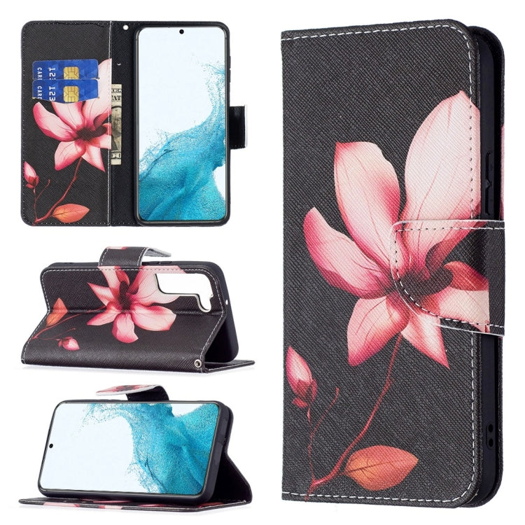 For Samsung Galaxy S22 5G Colored Drawing Pattern Horizontal Flip Phone Leather Case with Holder & Card Slots & Wallet