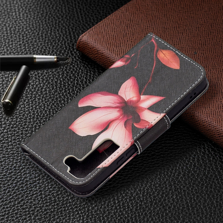 For Samsung Galaxy S22 5G Colored Drawing Pattern Horizontal Flip Phone Leather Case with Holder & Card Slots & Wallet