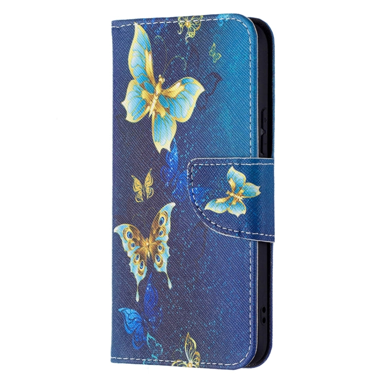 For Samsung Galaxy S22 5G Colored Drawing Pattern Horizontal Flip Phone Leather Case with Holder & Card Slots & Wallet