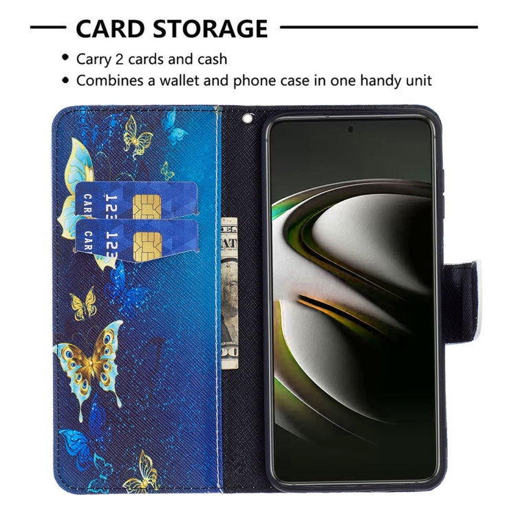 For Samsung Galaxy S22 5G Colored Drawing Pattern Horizontal Flip Phone Leather Case with Holder & Card Slots & Wallet