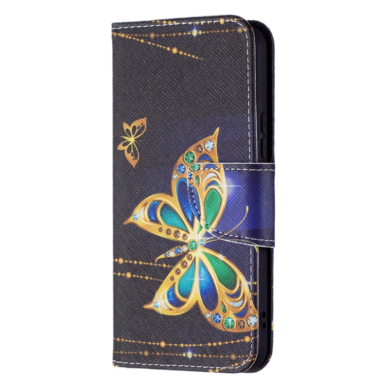 For Samsung Galaxy S22 5G Colored Drawing Pattern Horizontal Flip Phone Leather Case with Holder & Card Slots & Wallet