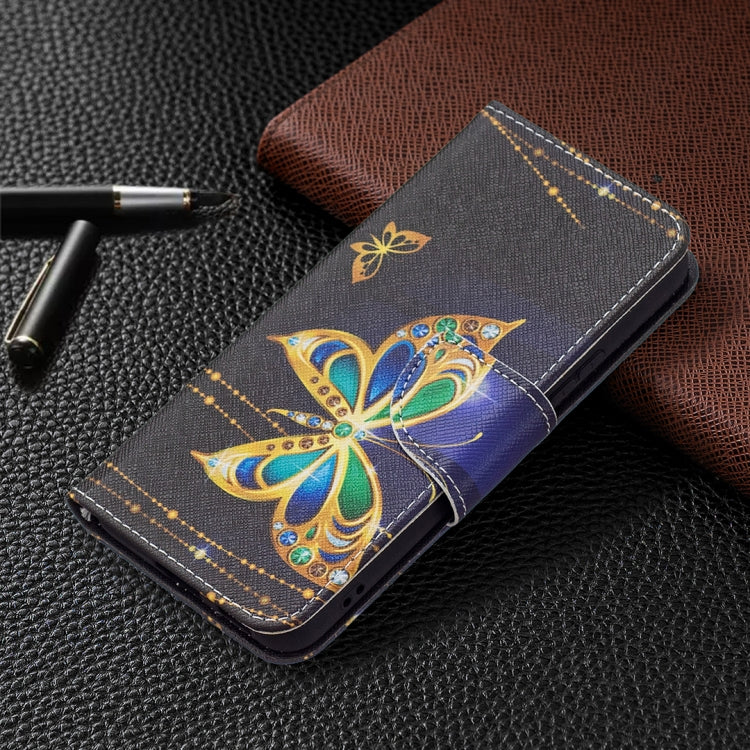For Samsung Galaxy S22 5G Colored Drawing Pattern Horizontal Flip Phone Leather Case with Holder & Card Slots & Wallet