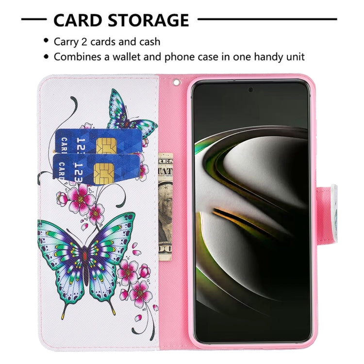 For Samsung Galaxy S22 5G Colored Drawing Pattern Horizontal Flip Phone Leather Case with Holder & Card Slots & Wallet
