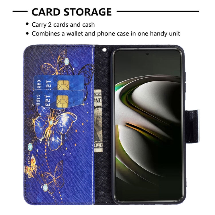 For Samsung Galaxy S22 5G Colored Drawing Pattern Horizontal Flip Phone Leather Case with Holder & Card Slots & Wallet