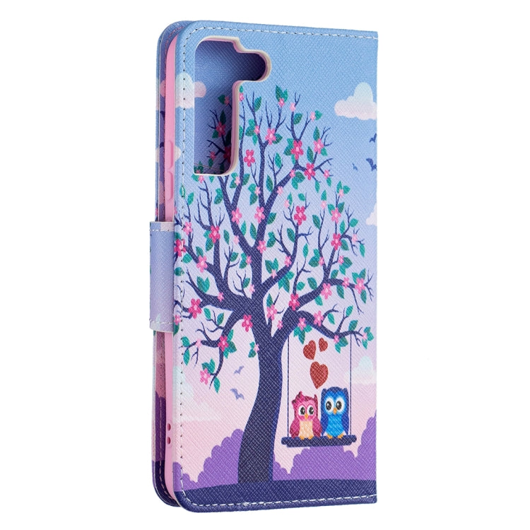 For Samsung Galaxy S22+ 5G Colored Drawing Pattern Horizontal Flip Phone Leather Case with Holder & Card Slots & Wallet
