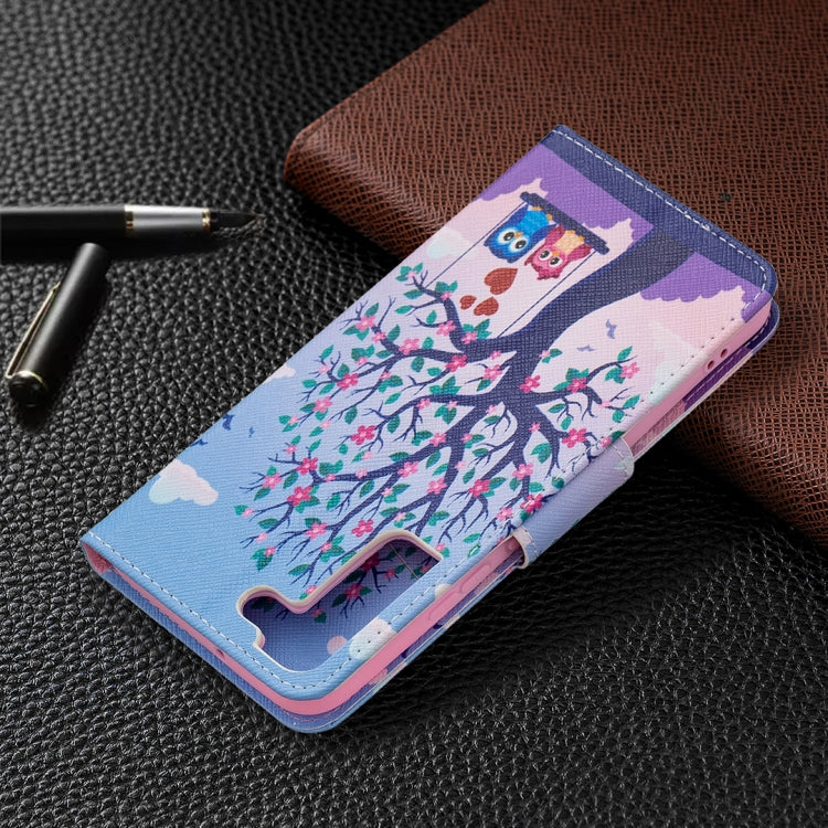 For Samsung Galaxy S22+ 5G Colored Drawing Pattern Horizontal Flip Phone Leather Case with Holder & Card Slots & Wallet