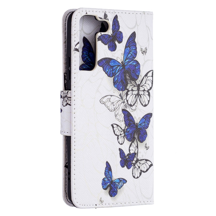 For Samsung Galaxy S22+ 5G Colored Drawing Pattern Horizontal Flip Phone Leather Case with Holder & Card Slots & Wallet