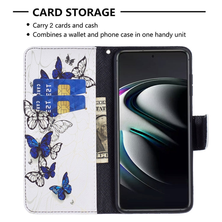 For Samsung Galaxy S22+ 5G Colored Drawing Pattern Horizontal Flip Phone Leather Case with Holder & Card Slots & Wallet