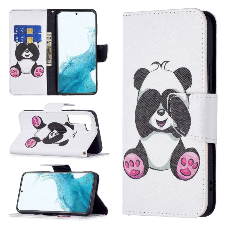 For Samsung Galaxy S22+ 5G Colored Drawing Pattern Horizontal Flip Phone Leather Case with Holder & Card Slots & Wallet