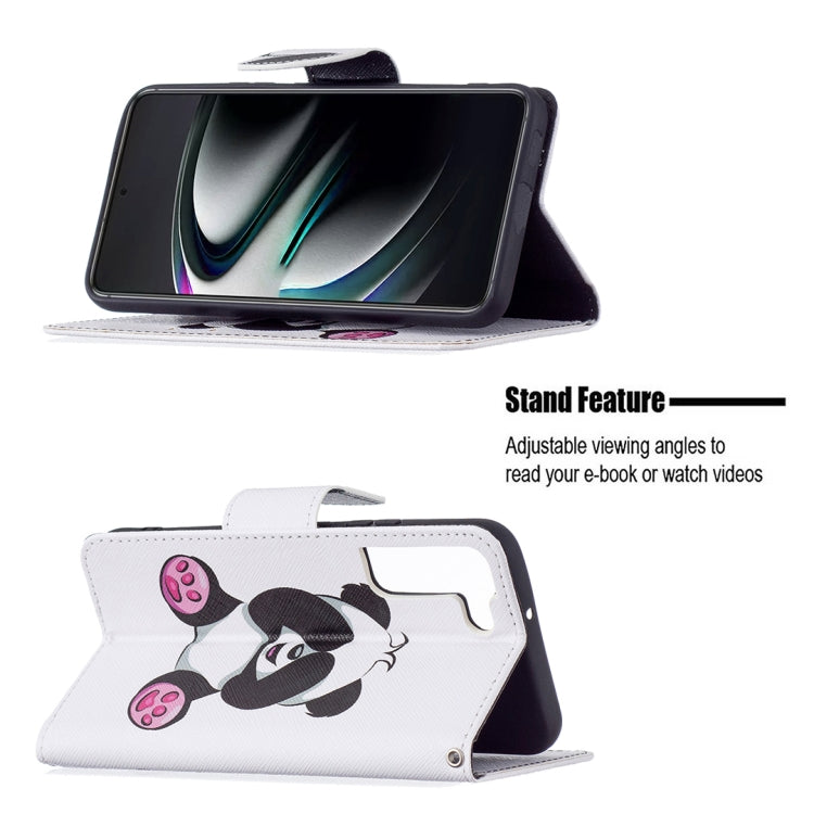 For Samsung Galaxy S22+ 5G Colored Drawing Pattern Horizontal Flip Phone Leather Case with Holder & Card Slots & Wallet