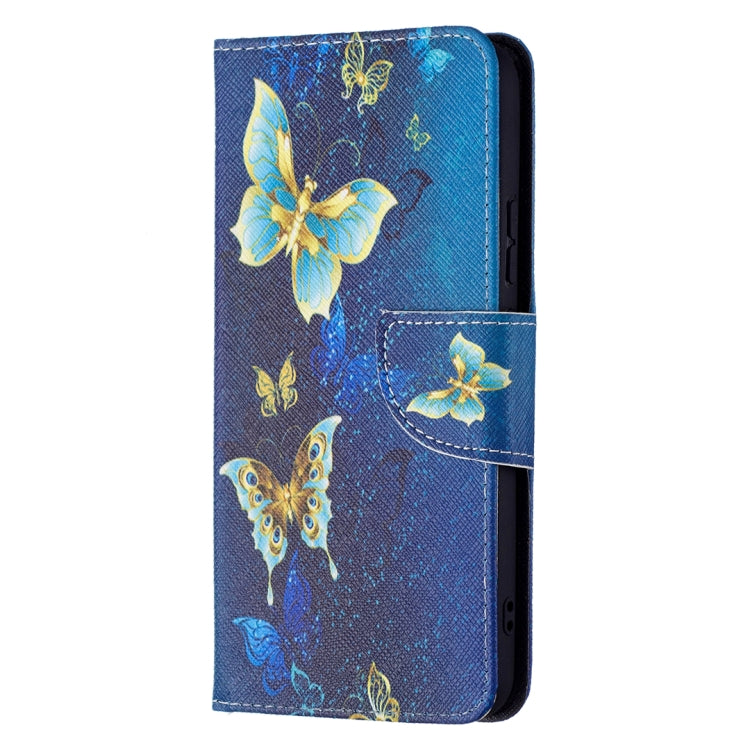For Samsung Galaxy S22+ 5G Colored Drawing Pattern Horizontal Flip Phone Leather Case with Holder & Card Slots & Wallet