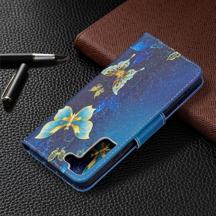 For Samsung Galaxy S22+ 5G Colored Drawing Pattern Horizontal Flip Phone Leather Case with Holder & Card Slots & Wallet