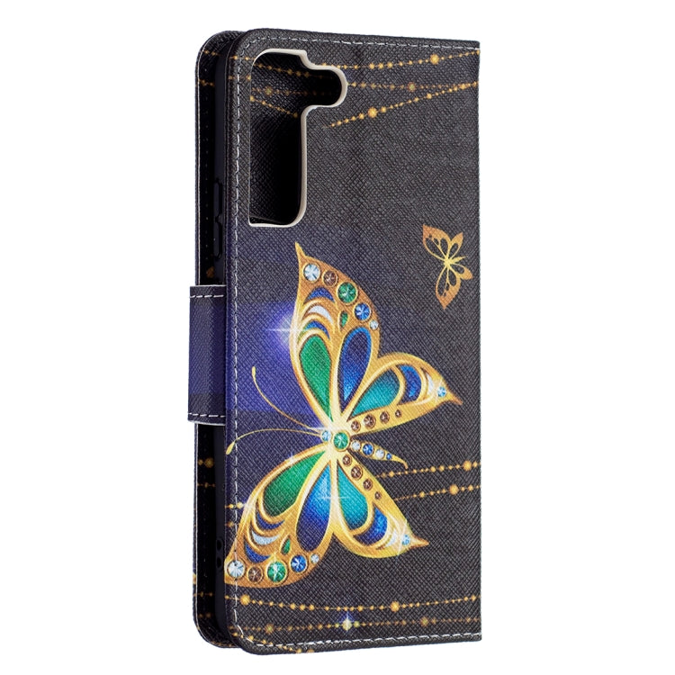 For Samsung Galaxy S22+ 5G Colored Drawing Pattern Horizontal Flip Phone Leather Case with Holder & Card Slots & Wallet