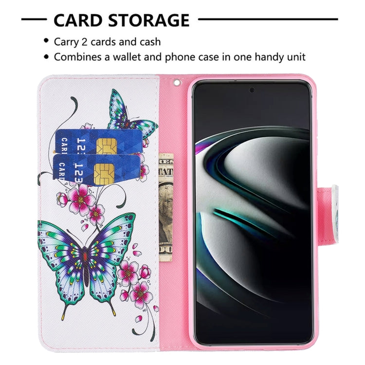 For Samsung Galaxy S22+ 5G Colored Drawing Pattern Horizontal Flip Phone Leather Case with Holder & Card Slots & Wallet