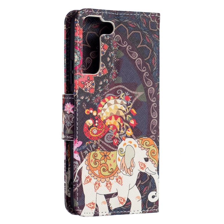 For Samsung Galaxy S22+ 5G Colored Drawing Pattern Horizontal Flip Phone Leather Case with Holder & Card Slots & Wallet