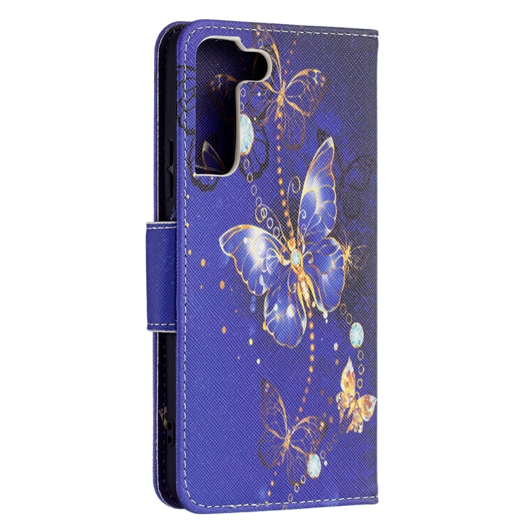 For Samsung Galaxy S22+ 5G Colored Drawing Pattern Horizontal Flip Phone Leather Case with Holder & Card Slots & Wallet