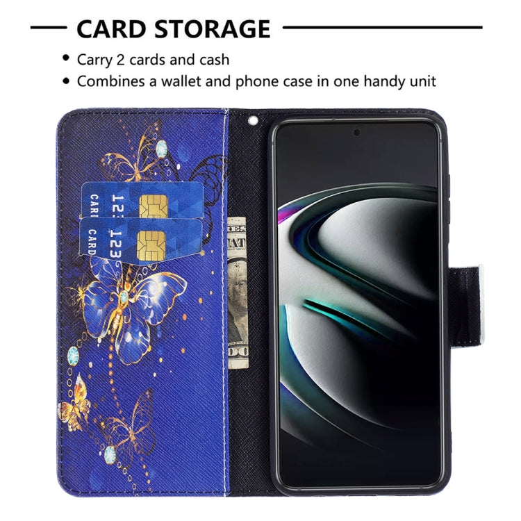 For Samsung Galaxy S22+ 5G Colored Drawing Pattern Horizontal Flip Phone Leather Case with Holder & Card Slots & Wallet