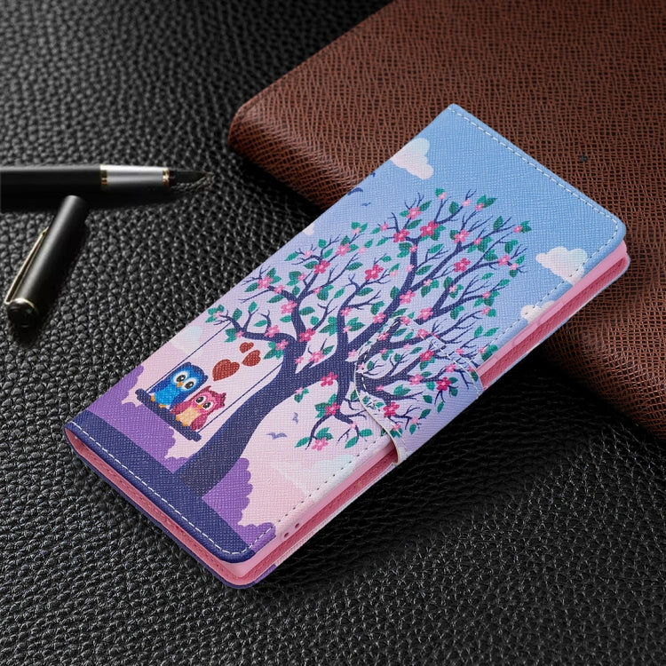 For Samsung Galaxy S22 Ultra 5G Colored Drawing Pattern Horizontal Flip Phone Leather Case with Holder & Card Slots & Wallet