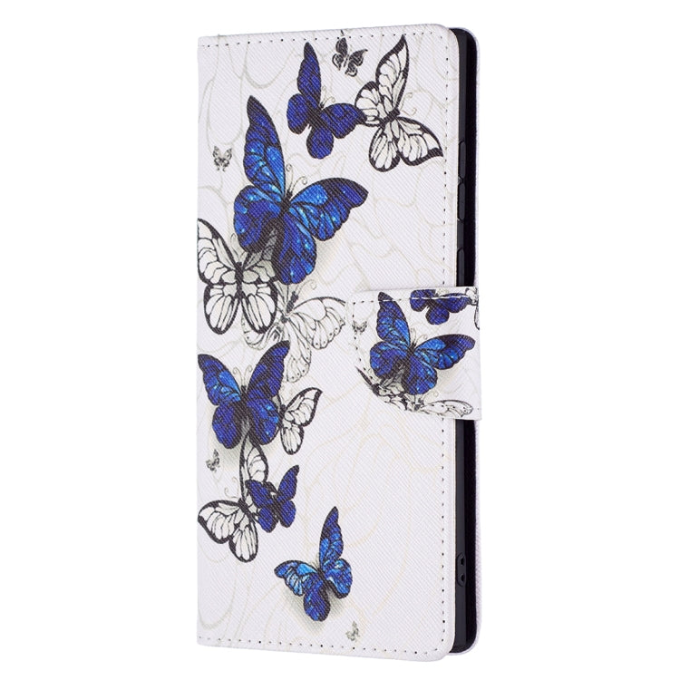 For Samsung Galaxy S22 Ultra 5G Colored Drawing Pattern Horizontal Flip Phone Leather Case with Holder & Card Slots & Wallet