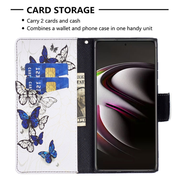 For Samsung Galaxy S22 Ultra 5G Colored Drawing Pattern Horizontal Flip Phone Leather Case with Holder & Card Slots & Wallet