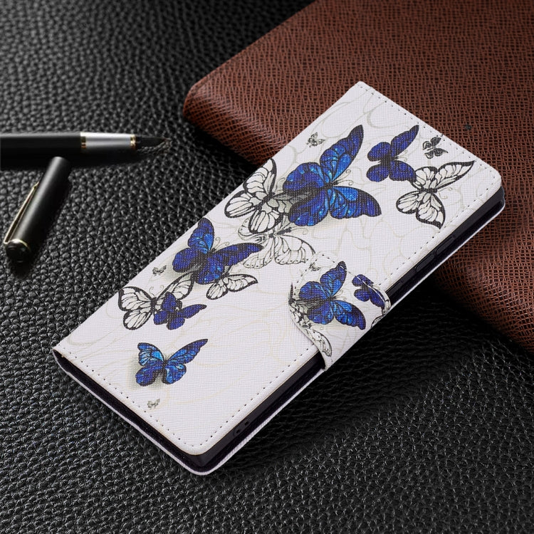 For Samsung Galaxy S22 Ultra 5G Colored Drawing Pattern Horizontal Flip Phone Leather Case with Holder & Card Slots & Wallet