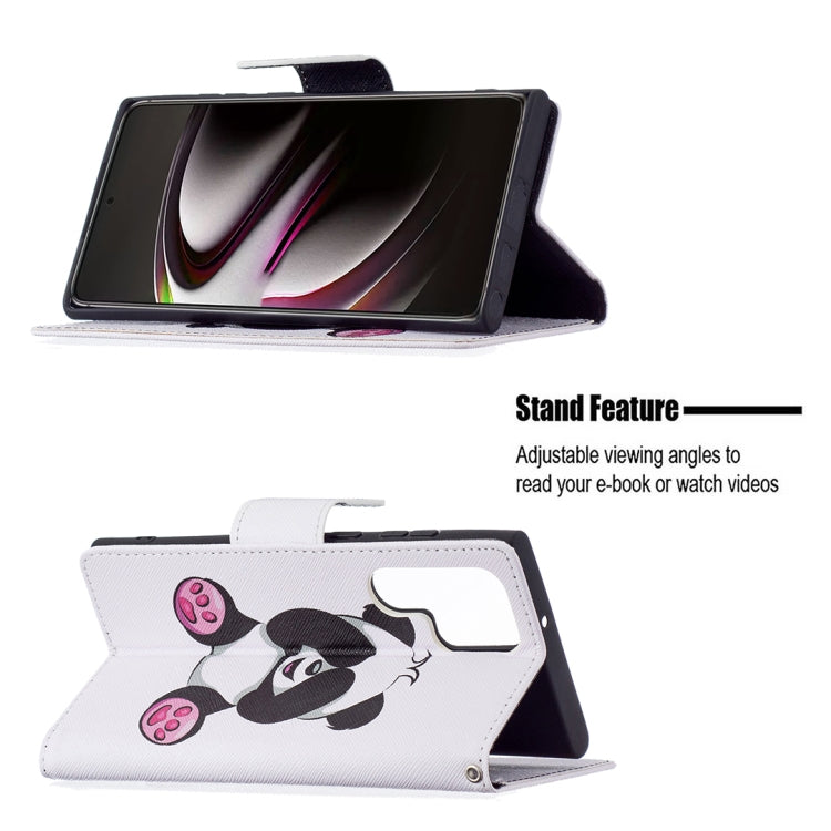 For Samsung Galaxy S22 Ultra 5G Colored Drawing Pattern Horizontal Flip Phone Leather Case with Holder & Card Slots & Wallet
