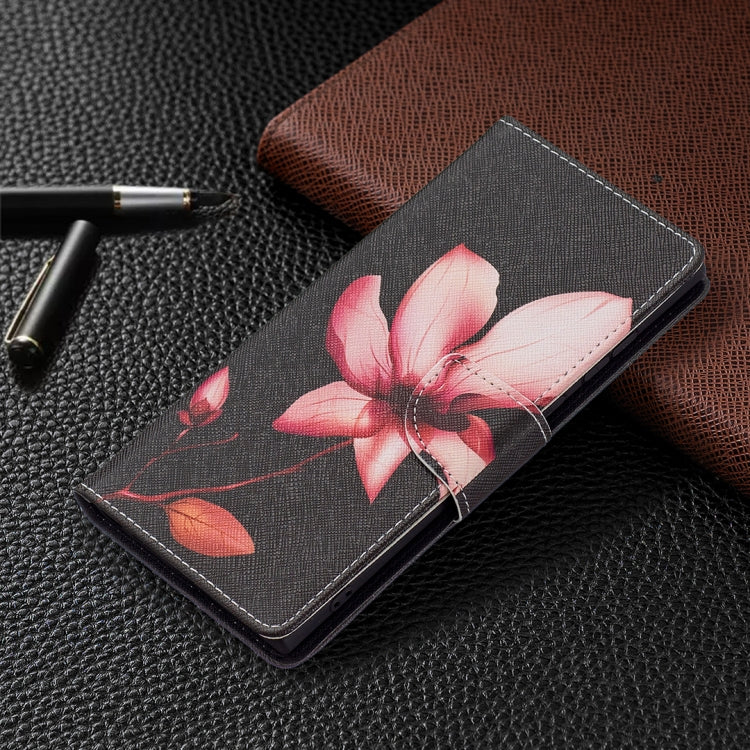 For Samsung Galaxy S22 Ultra 5G Colored Drawing Pattern Horizontal Flip Phone Leather Case with Holder & Card Slots & Wallet