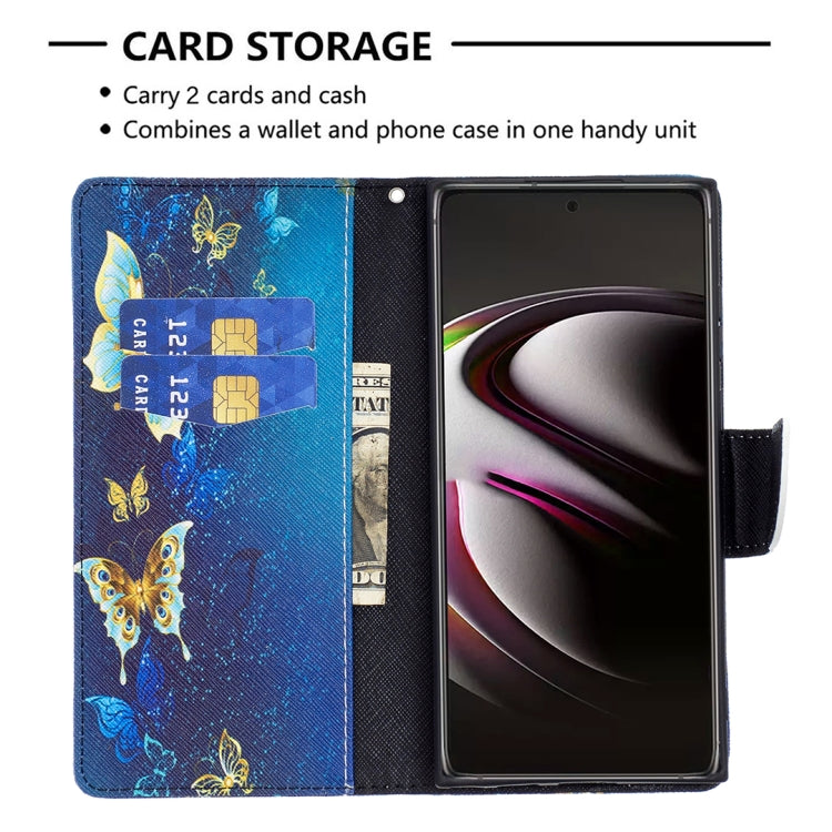 For Samsung Galaxy S22 Ultra 5G Colored Drawing Pattern Horizontal Flip Phone Leather Case with Holder & Card Slots & Wallet