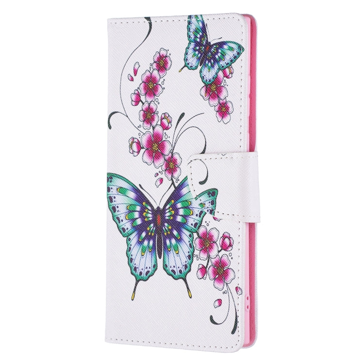 For Samsung Galaxy S22 Ultra 5G Colored Drawing Pattern Horizontal Flip Phone Leather Case with Holder & Card Slots & Wallet