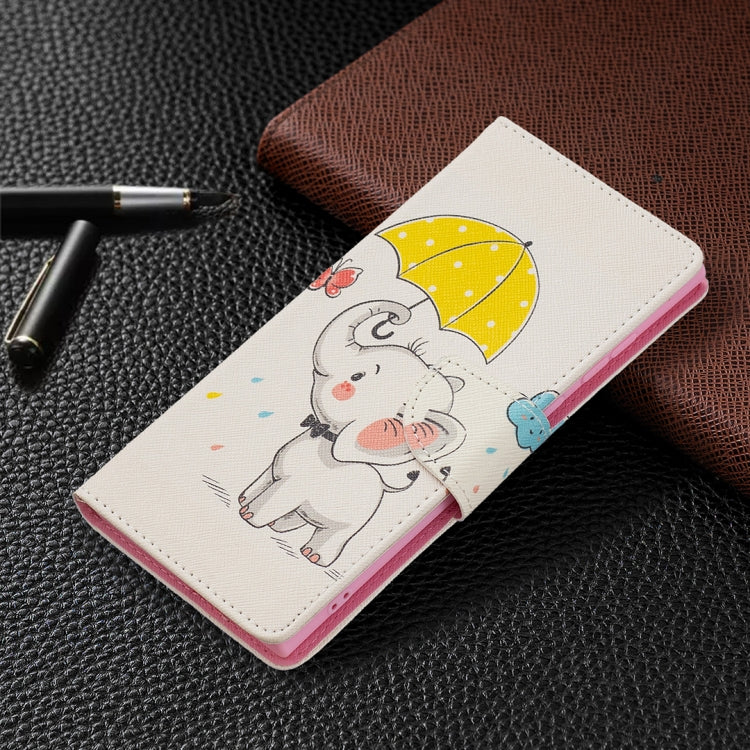 For Samsung Galaxy S22 Ultra 5G Colored Drawing Pattern Horizontal Flip Phone Leather Case with Holder & Card Slots & Wallet
