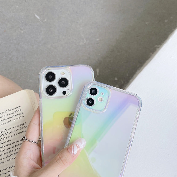 For iPhone 13 mini 2 in 1 TPU + PC Colorful Plating Phone Case