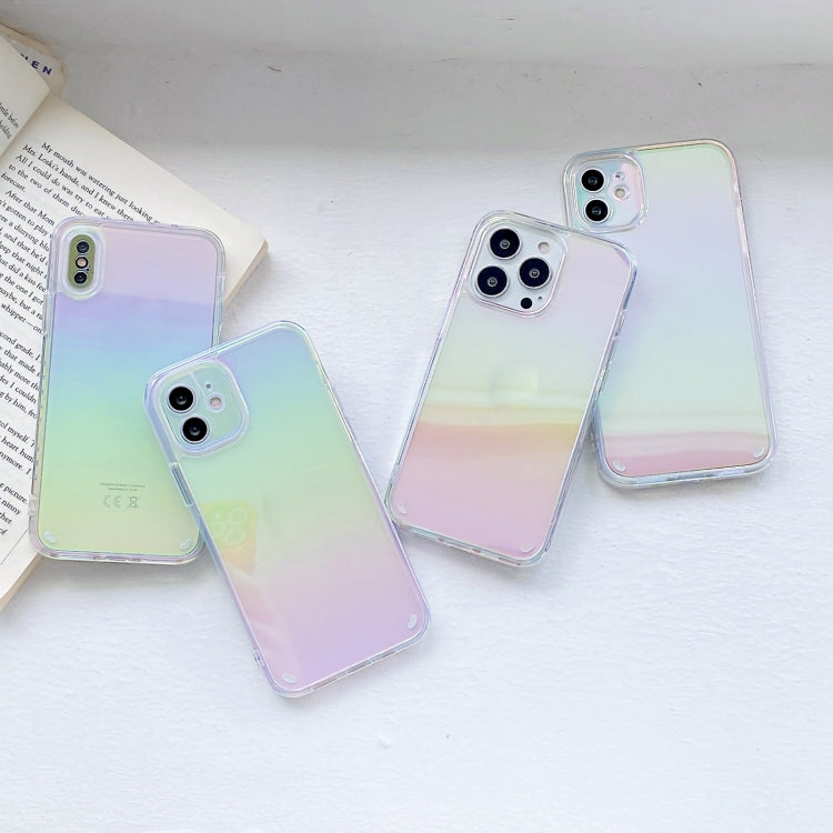 For iPhone 13 mini 2 in 1 TPU + PC Colorful Plating Phone Case