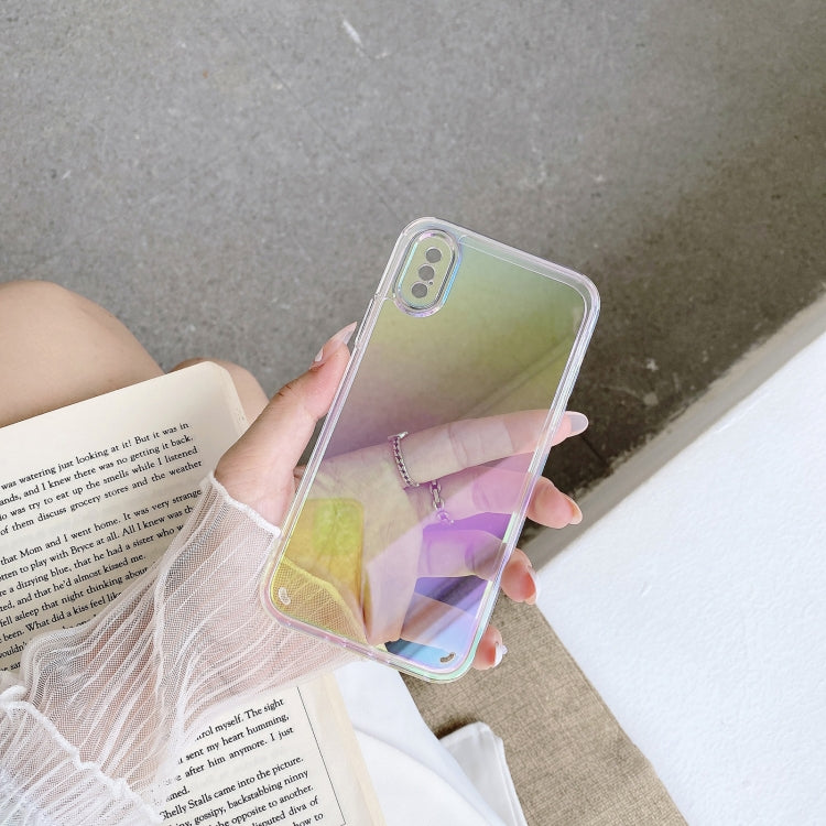 For iPhone XR 2 in 1 TPU + PC Colorful Plating Phone Case