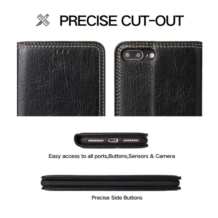 For iPhone 7 / 8 Retro Tree Bark Texture PU Magnetic Horizontal Flip Leather Case with Holder & Card Slots & Wallet