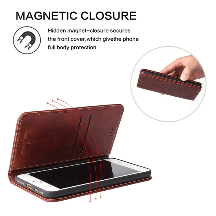 For iPhone 7 / 8 Retro Tree Bark Texture PU Magnetic Horizontal Flip Leather Case with Holder & Card Slots & Wallet