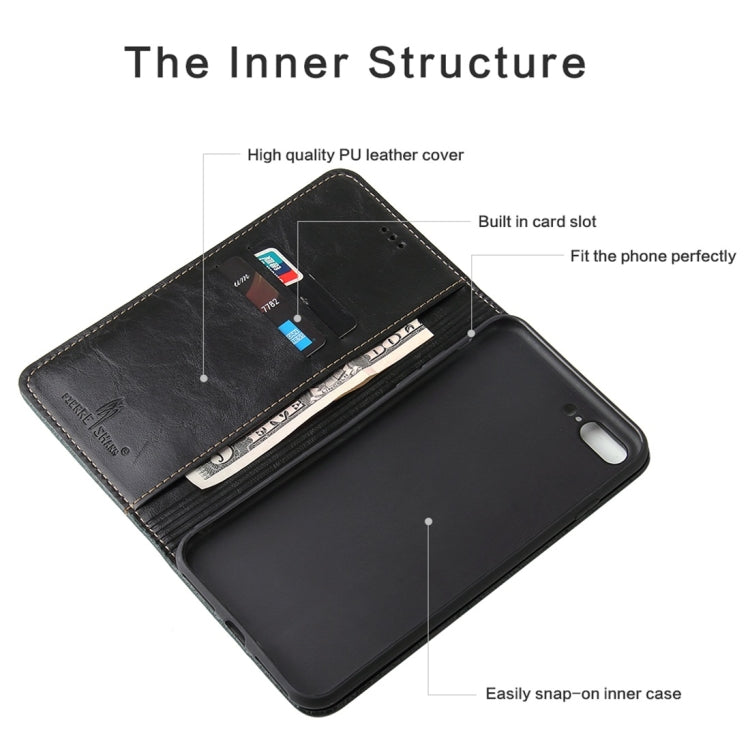 For iPhone 7 / 8 Retro Tree Bark Texture PU Magnetic Horizontal Flip Leather Case with Holder & Card Slots & Wallet