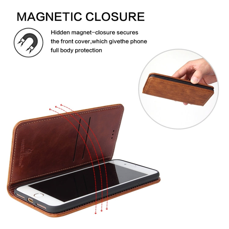 For iPhone 7 / 8 Retro Tree Bark Texture PU Magnetic Horizontal Flip Leather Case with Holder & Card Slots & Wallet