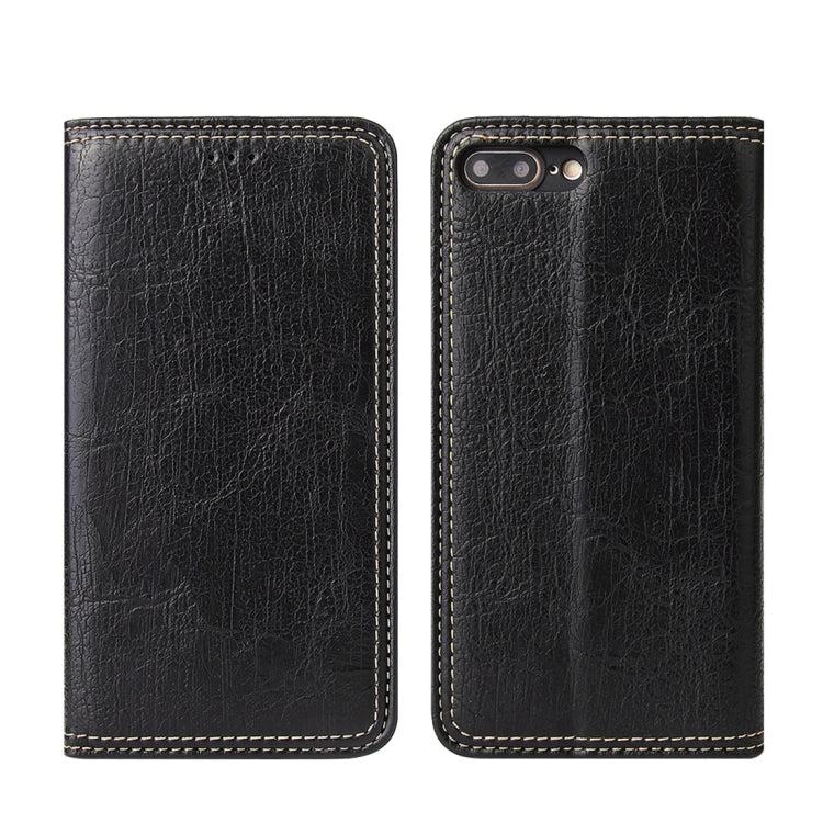 For iPhone 7 Plus / 8 Plus Retro Tree Bark Texture PU Magnetic Horizontal Flip Leather Case with Holder & Card Slots & Wallet