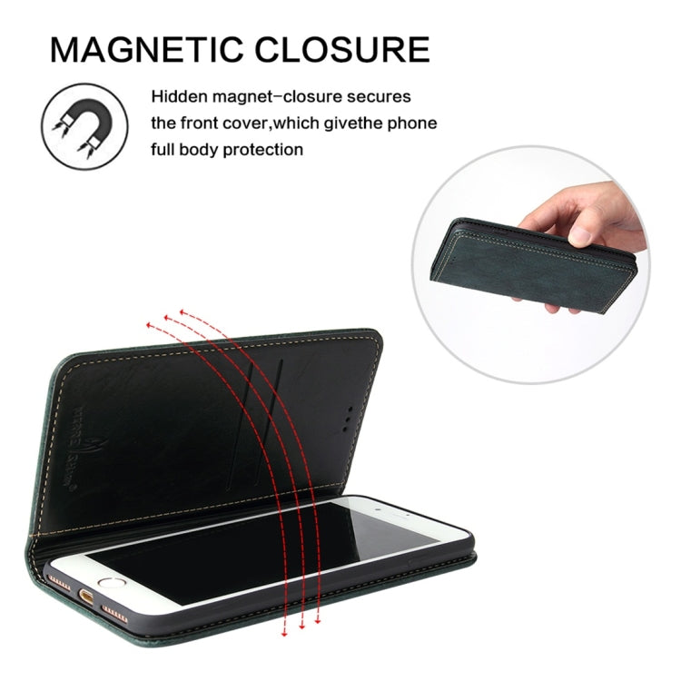 For iPhone 7 Plus / 8 Plus Retro Tree Bark Texture PU Magnetic Horizontal Flip Leather Case with Holder & Card Slots & Wallet