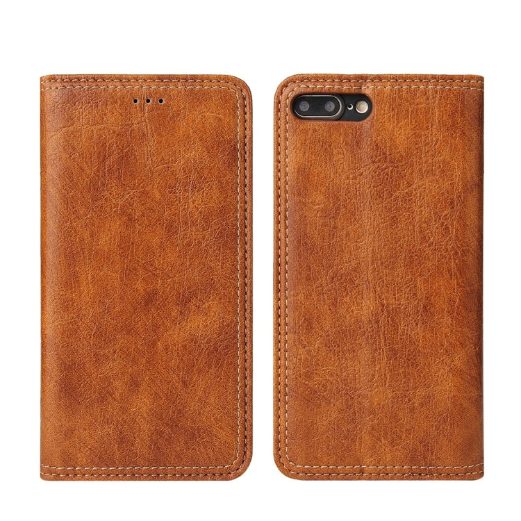 For iPhone 7 Plus / 8 Plus Retro Tree Bark Texture PU Magnetic Horizontal Flip Leather Case with Holder & Card Slots & Wallet